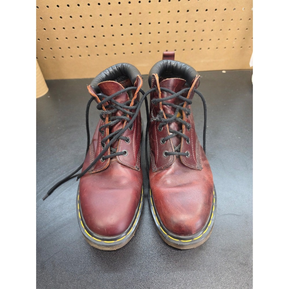 Dr. Martens 939 Boots Made in England Oxblood Leather 6 Eye Ankle Mens 9